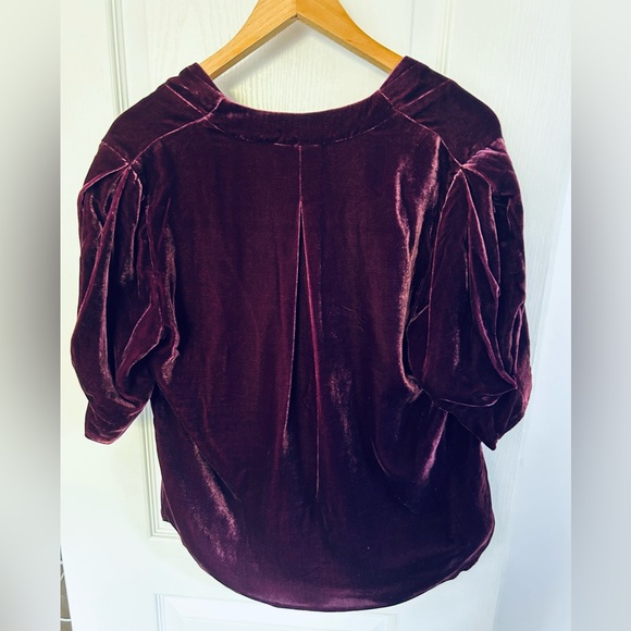 Wine coloured vintage velvet top. Oversized. - Picture 2 of 2